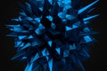 Abstract 3d rendering of blue sphere with chaotic Royalty Free Stock Photo
