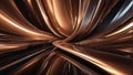 Abstract 3D rendering of a brown aurora, interweaving like silk against a backdrop of futuristic business technology, high gloss s