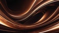 Abstract 3D rendering of a brown aurora, interweaving like silk against a backdrop of futuristic business technology, high gloss s