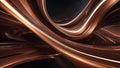 Abstract 3D rendering of a brown aurora, interweaving like silk against a backdrop of futuristic business technology, high gloss s