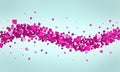 Abstract 3d rendering of chaotic particles Background of pyramids in empty space 3D illustration Royalty Free Stock Photo