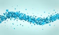Abstract 3d rendering of chaotic particles. Background of pyramids in empty space.3D illustration Royalty Free Stock Photo