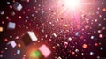 Abstract 3D rendering of chaotic particles. Flying cubes in empty space, design for poster, banner, sign,
