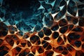 Abstract 3d rendering of chaotic structure. Futuristic background with polygonal shape, Modern digital abstract 3D background. Can