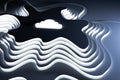 Abstract 3d rendering cloud illustrarion on dark backdrop. Royalty Free Stock Photo