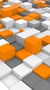 Abstract 3D rendering of a colorful cube pattern, geometric background design Royalty Free Stock Photo