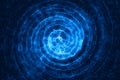 Abstract 3D rendering concentric lines digital glitter sparks bl