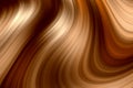 Abstract 3D rendering elegant brown color swirl effect illustration texture wallpaper. Vibrant Color wavy striped pattern for