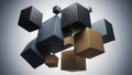 Abstract 3D Geometric Cubes Background Royalty Free Stock Photo