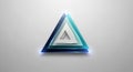 Abstract 3D Layered Triangles with Blue and Teal Gradient Royalty Free Stock Photo