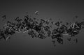Abstract 3D Rendering of Flying Particles
