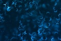 Abstract 3D rendering frame digital glitter sparks blue particle