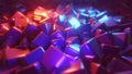 Abstract 3d rendering of geometric cubes shapes. Modern background. Colorful wave gradient animation. Geometric patterns motion