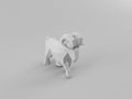 Abstract 3D Rendering Gray Goat