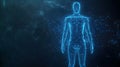 Digital human body network connection data Royalty Free Stock Photo