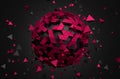 Abstract 3D Rendering of Low Poly Sphere Royalty Free Stock Photo