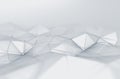 Abstract 3D Rendering of Low Poly White Surface