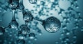 Abstract 3D Rendering of Molecular Structure with Bubbles molecule science Royalty Free Stock Photo