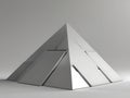 Abstract 3D Rendering of Pyramid Rotating simple modern Royalty Free Stock Photo