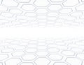 Abstract 3d rendering structure with hexagons