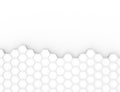 Abstract 3d rendering structure with hexagons