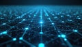 Abstract 3D rendering tech background. Futuristic cyberspace network with data processing, connection concept. Digital network Royalty Free Stock Photo