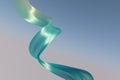 Abstract 3d rendering of twisted liquid shape of ribbon