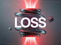 Loss Concept with Abstract Energy and Collapsing Structure Royalty Free Stock Photo