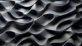 Abstract 3d rendering of wavy surface in black and white colors. Computer generated background with smooth lines Royalty Free Stock Photo