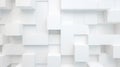 Abstract 3D rendering of white cubes. Futuristic background with geometric shapes Royalty Free Stock Photo