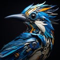 Abstract 3d Sculpture Of A Funny Blue Jay Bird Royalty Free Stock Photo
