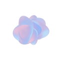 Abstract 3D shape composed of smooth, overlapping, translucent layers. The form