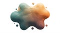 Abstract 3D shape with a fluid, blob-like form featuring gradient colors transitioning Royalty Free Stock Photo