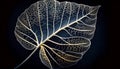 Abstract 3d skeletonized leaf background.