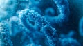 Abstract 3D spiral composition on a blue background. Spiral\'s intricate patterns suggest underlying order within the chaos,