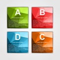 Abstract 3d square infographics template.