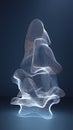 Abstract 3D structure featuring flowing, wave-like lines creating a dynamic, organic Royalty Free Stock Photo