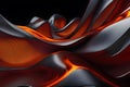 abstract 3d structure full screen red-light fine texture black and grey generated by Ai