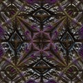 3d black purple symmetric fractal pattern