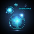 Abstract 3d technology sphere. Royalty Free Stock Photo