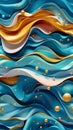 Abstract 3D texture background, seamless pattern, waves and bubbles Royalty Free Stock Photo