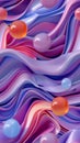 Abstract 3D texture background, seamless pattern, waves and bubbles Royalty Free Stock Photo
