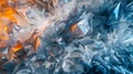 Abstract 3D texture of overlapping geometric shapes, sharp edges, and soft gradients Royalty Free Stock Photo