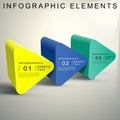 Abstract 3d Triangular prism infographics