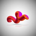 Abstract 3D vector design background of fluid shape Royalty Free Stock Photo