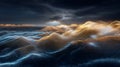 Abstract 3D visualization of cloud computing and digital data flow concept. Abstract visualization of cloud computing Royalty Free Stock Photo