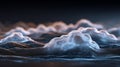 Abstract 3D visualization of cloud computing and digital data flow concept. Abstract visualization of cloud computing Royalty Free Stock Photo