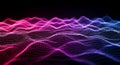 Abstract 3D Digital Sound Wave Visualization with Pink and Blue Gradient audio Royalty Free Stock Photo