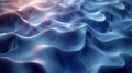 Abstract 3d waves of blue satin fabric Royalty Free Stock Photo