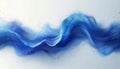 Abstract 3D waves with flowing texture, conveying a sense of calm and serenity. Visual emphasizes fluidity and blend of cool blue Royalty Free Stock Photo